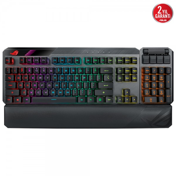 ASUS ROG Claymore II RGB Modüler TKL %80 / %100 Kablosuz Mekanik Türkçe Q Oyuncu Klavyesi