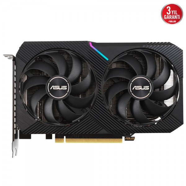 ASUS GEFORCE DUAL-RTX3050-8G 8GB GDDR6 128bit 1807MHz OC 1xHDMI 3xDP RGB EKRAN KARTI 2