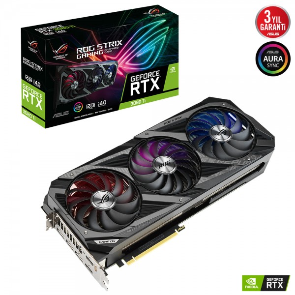 ASUS GEFORCE ROG-STRIX-RTX3080TI-12G-GAMING 12GB GDDR6X 384bit 1695MHz OC 2xHDMI 3xDP RGB EKRAN KARTI 1