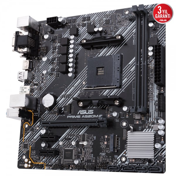 ASUS PRIME A520M-E CSM AMD AM4 DDR4 4400MHz mATX Anakart 4