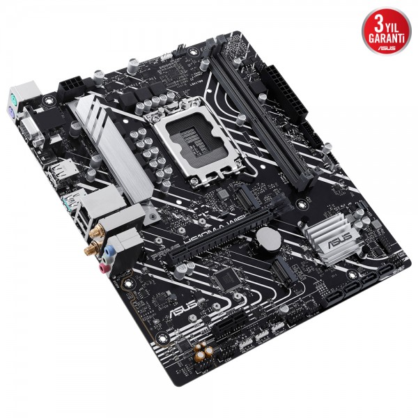 ASUS PRIME H610M-A WIFI Intel H610 LGA1700 DDR5 5600MHz  mATX Anakart 3