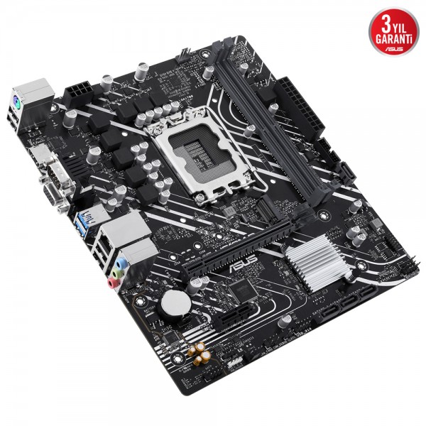 ASUS PRIME H610M-D Intel H610 LGA1700 DDR5 5600MHz mATX Anakart 3