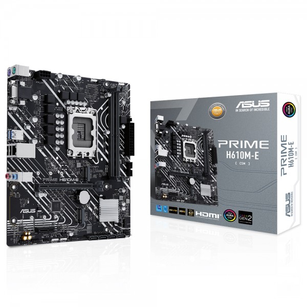 ASUS PRIME H610M-E-CSM Intel H610 LGA1700 DDR5 5600MHz mATX Anakart 1