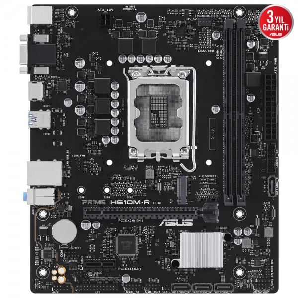 ASUS Prime H610M-R-SI 5600MHz DDR5 Soket LGA1700 mATX Anakart 2