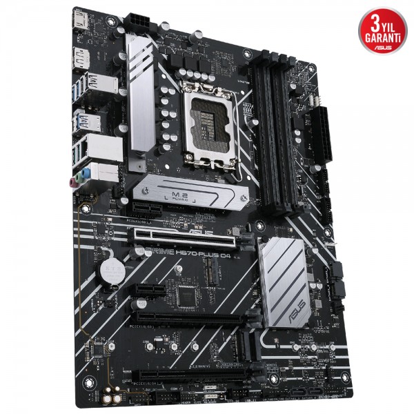 ASUS PRIME H670-PLUS D4 INTEL H670 SOKET 1700 DDR4 5066(OC)MHz ATX GAMING ANAKART 3