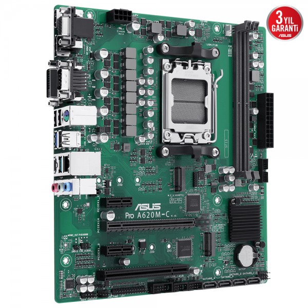 ASUS PRO A620M-C-CSM AM5 DDR5 6400MHz mATX Anakart 4