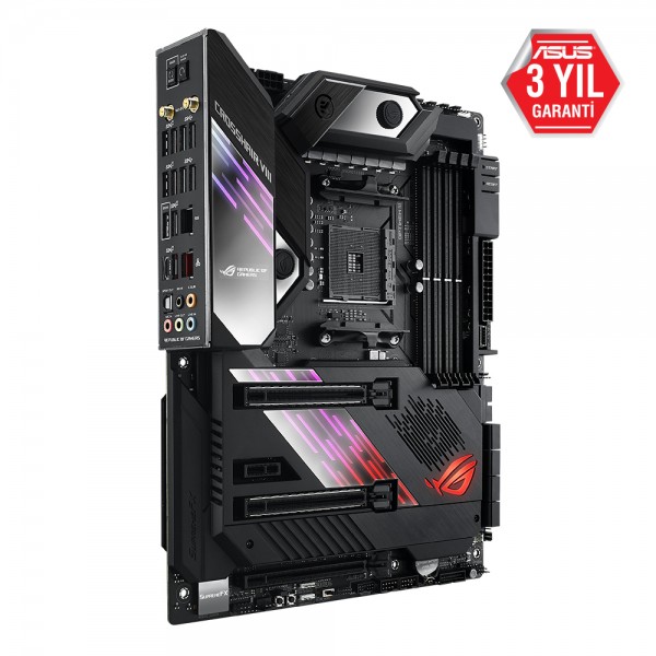 ASUS ROG CROSSHAIR VIII FORMULA AMD X570 AM4  ÇİFT M2 + 8 SATA USB 3.2 AX WİFİ AURA RGB 5G LAN ATX 128GB?A KADAR RAM DESTEĞİ 4