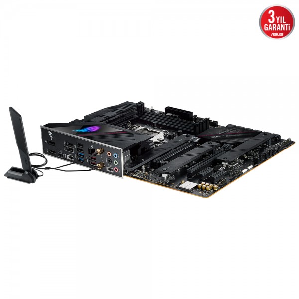 ASUS ROG STRIX B560-E GAMING WIFI Intel B560 LGA1200 DDR4 5333 DP HDMI 3x M2 USB3.2 AX WiFi + BT AURA RGB 2.5Gb Intel ATX 128GBa kadar ram desteği, İki Yönlü AI Ses Engelleyici Mic. 3