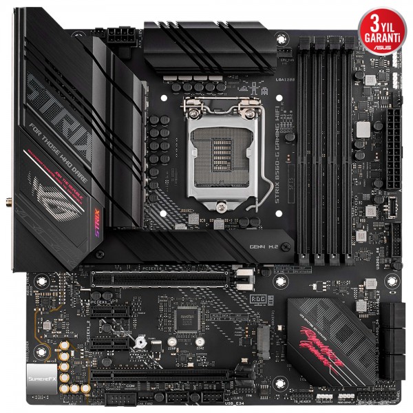 Asus ROG Strix B560-G Gaming WIFI Intel B560 Soket 1200 DDR4 5000(OC)MHz mATX Gaming Anakart 2