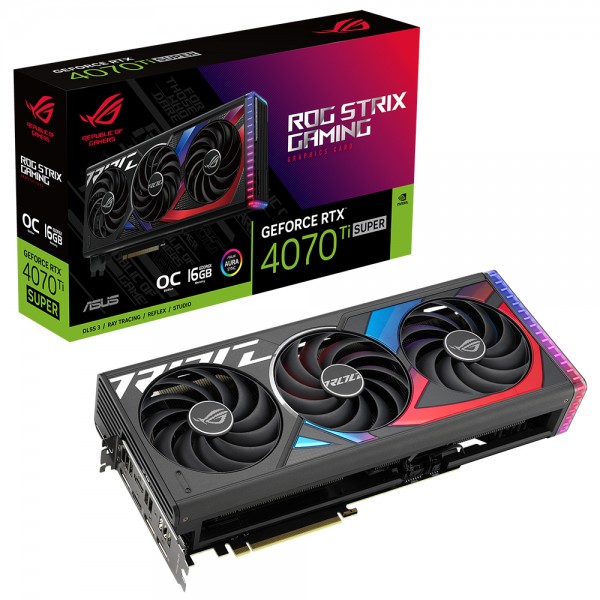 ASUS ROG STRIX RTX 4070TI Super O16G GAMING NVIDIA GEFORCE 16GB GDDR6X 256bit 2700MHz OC Ekran Kartı 1