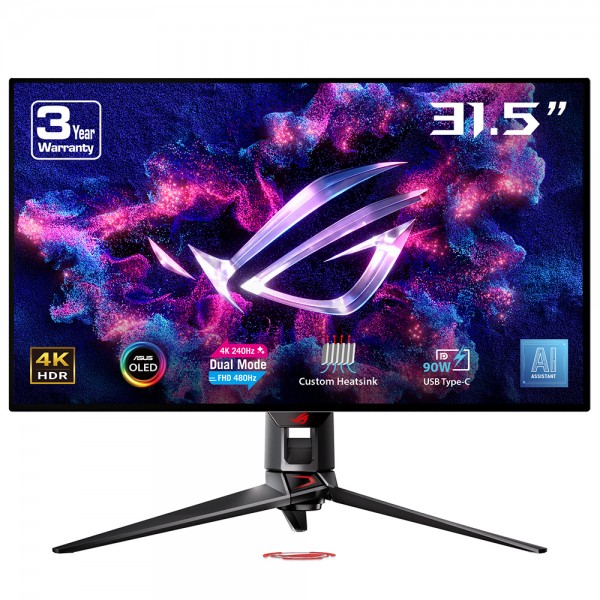 ASUS ROG Swift OLED PG32UCDP 31.5" Dual Mode (4K 240Hz-FHD 480Hz) 0.03MS Oyuncu Monitörü 1