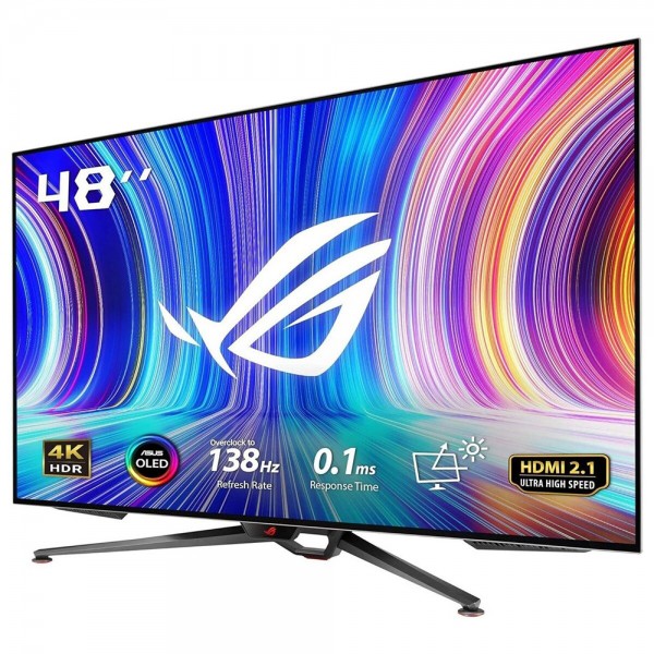 Asus ROG Swift PG48UQ 47.5" 0.1 MS 138 Hz G-Sync 4K UHD OLED Monitör 1