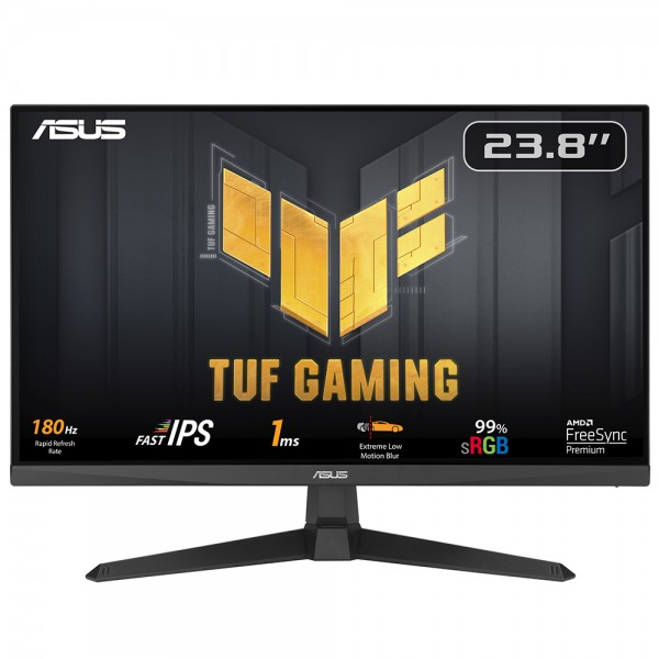 ASUS TUF GAMING VG249Q3A GAMING 23.8" FAST IPS FREESYNC 1920x1080 1MS 180HZ DP HDMI MM VESA 3YIL 99 sRGB ELMB Monitör 1