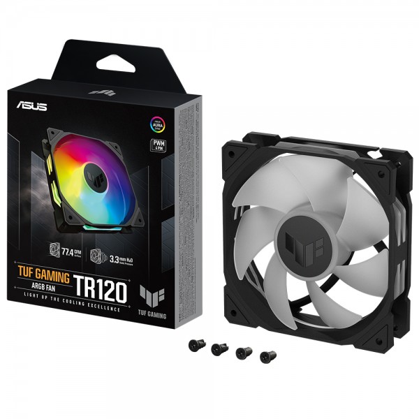 ASUS TUF TR120 ARGB 120mm Siyah Kasa Fanı 1