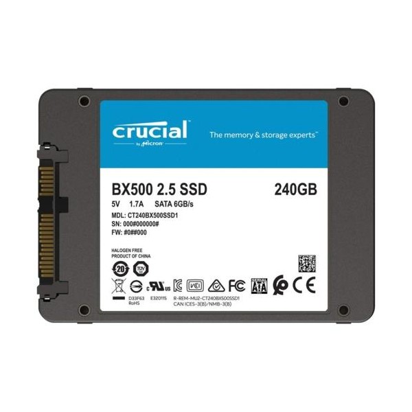 Crucial 240GB BX500 3DNAND SSD Disk CT240BX500SSD1 3