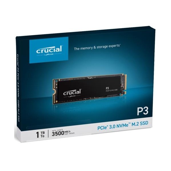 Crucial P3 1TB SSD m.2 NVMe PCIe CT1000P3SSD8 3500 - 3000MB/s 5