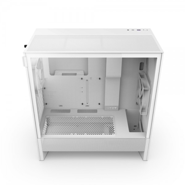 NZXT H5 Flow (2024) White Tempered Glass USB 3.2 ATX Mid Tower Kasa 4