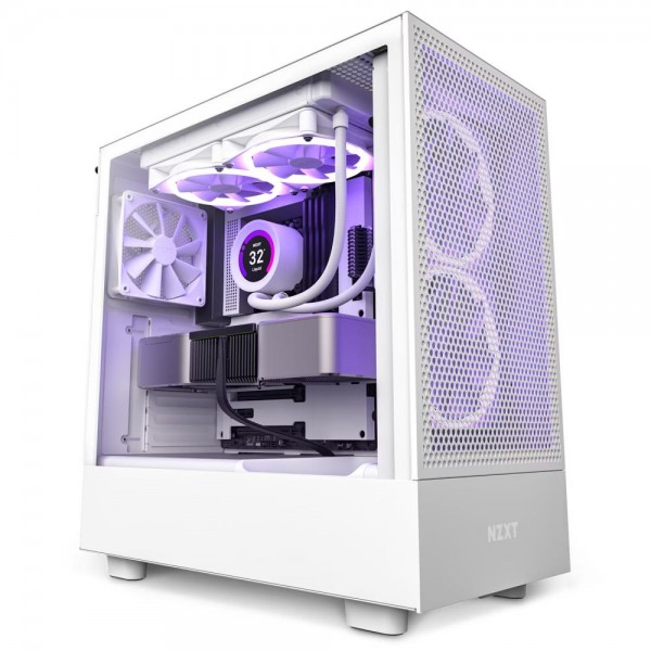 NZXT H5 Flow White Tempered Glass USB 3.2 ATX Mid Tower Kasa