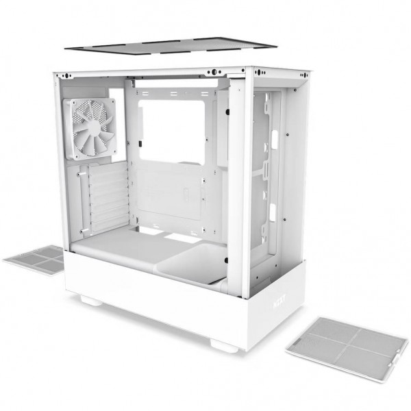 NZXT H5 Flow White Tempered Glass USB 3.2 ATX Mid Tower Kasa 5