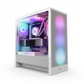 NZXT H5 Flow (2024) White RGB Tempered Glass USB 3.2 ATX Mid Tower Kasa 1